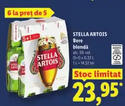 Lidl STELLA ARTOIS Bere blondǎ Ofertă