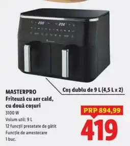 Lidl MASTERPRO Friteuză cu aer cald, cu două coşuri Ofertă