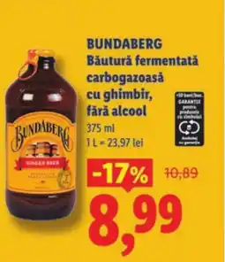 Lidl BUNDABERG Băutură fermentată carbogazoasă cu ghimbir, fără alcool Ofertă