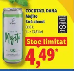 Lidl COCKTAIL DANA Mojito fără alcool Ofertă