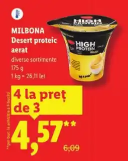 Lidl MILBONA Desert proteic aerat Ofertă
