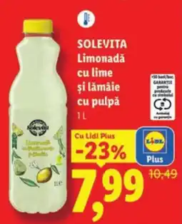 Lidl SOLEVITA Limonadǎ cu lime şi lămâie cu pulpǎ Ofertă