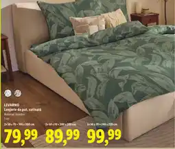 Lidl LIVARNO Lenjerie de pat, satinată Ofertă