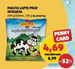 Penny MALITA LAPTE PRAF INTEGRAL Ofertă