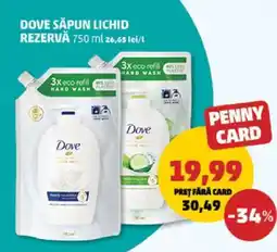 Penny Dove Săpun Lichid Rezervă 750 ml Ofertă