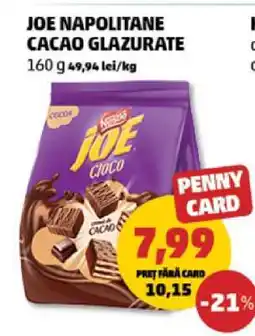 Penny JOE Napolitane Cacao Glazurate Ofertă