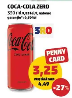 Penny Coca-Cola zero Ofertă