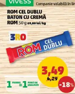 Penny ROM Cel Dublu Baton cu Cremă Ofertă