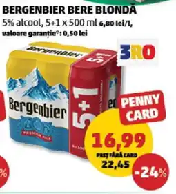 Penny BERGENBIER Bere blondă Ofertă