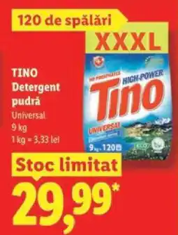 Lidl TINO Detergent pudră Universal Ofertă