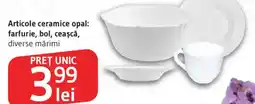 Supeco Articole ceramice opal: farfurie, bol, ceașcă Ofertă