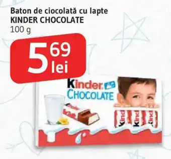 Baton de ciocolată cu lapte KINDER CHOCOLATE