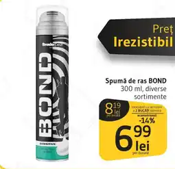 Supeco Spumă de ras BOND Ofertă