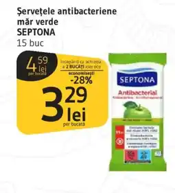 Supeco Şerveţele antibacteriene mår verde SEPTONA Ofertă