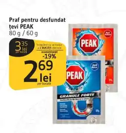 Supeco Praf pentru desfundat ţevi PEAK Ofertă