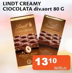 Unicarm Lindt creamy ciocolata Ofertă