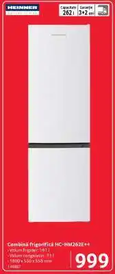 Selgros Combină frigorifică HC-HM262E++ Ofertă