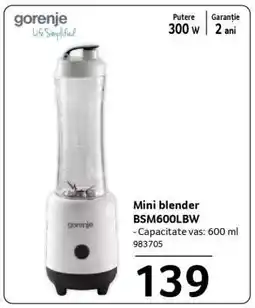 Selgros Mini blender BSM600LBW Ofertă