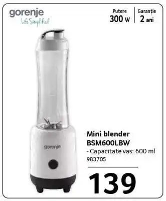 Selgros Mini blender BSM600LBW Ofertă