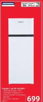 Selgros Frigider 2 uși HF-H2206E+ Ofertă