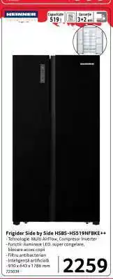 Selgros Frigider Side by Side HSBS-HS519NFBKE++ Ofertă