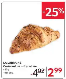 Selgros LA LORRAINE Croissant cu unt și alune Ofertă