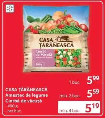 Selgros CASA ȚĂRĂNEASCĂ Amestec de legume Ciorbă de văcuță Ofertă