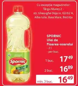 Selgros SPORNIC Ulei de floarea-soarelui - 2 l Ofertă