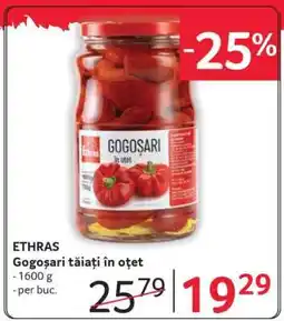 Selgros ETHRAS Gogoșari tăiați în oțet Ofertă