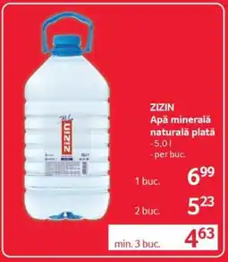 Selgros ZIZIN Apă minerală naturală plată Ofertă