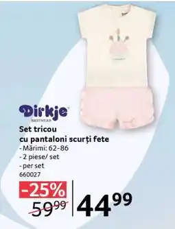 Selgros Set tricou cu pantaloni scurți fete Ofertă