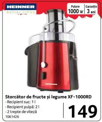 Selgros Storător de fructe și legume XF-1000RD Ofertă