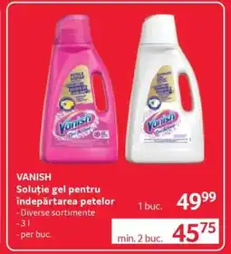 Selgros Vanish Soluție gel pentru îndepărtarea petelor Ofertă