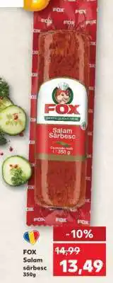 Kaufland FOX Salam sârbesc 350g Ofertă