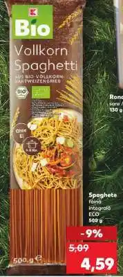 Kaufland Spaghete făină integrală ECO Ofertă