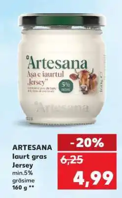 Kaufland Artesana Iaurt Gras Jersey Ofertă