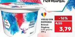 Kaufland VREAU DIN ROMÂNIA Brânză Făgăraș Ofertă