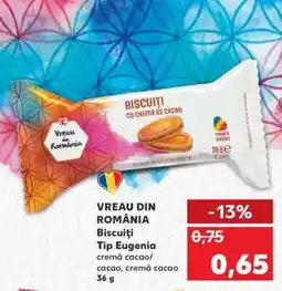 Kaufland VREAU DIN ROMÂNIA Biscuiți Tip Eugenia Ofertă