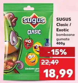 Kaufland SUGUS Clasic / Exotic bomboane gumate 400g Ofertă