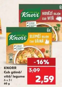 Kaufland KNORR Cub găina / vită/legume Ofertă