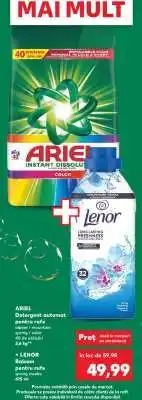Kaufland ARIEL Detergent automat pentru rufe + LENOR Balsam pentru rufe Ofertă
