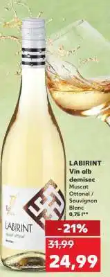 Kaufland LABIRINT Vin alb demisec Ofertă