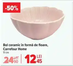 Carrefour Bol ceramic în formă de floare, Carrefour Home Ofertă
