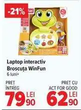 Carrefour Laptop interactiv Broscuța WinFun Ofertă