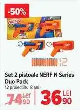 Carrefour Set 2 pistoale NERF N Series Duo Pack Ofertă
