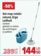 Carrefour Set mop rotativ rotund, Ergo Leifheit Ofertă