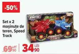 Carrefour Set x 2 mașinuțe de teren, Speed Track Ofertă