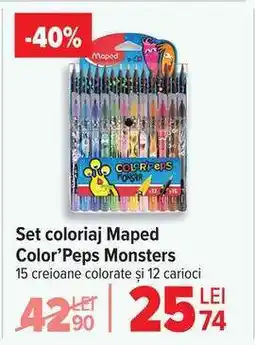 Carrefour Set coloriaj Maped Color’Peps Monsters Ofertă