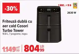 Carrefour Friteuză dublă cu aer cald Cosori Turbo Tower Ofertă