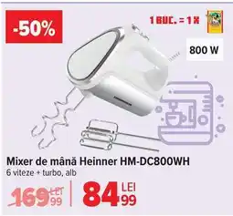 Carrefour Mixer de mână Heinner HM-DC800WH Ofertă